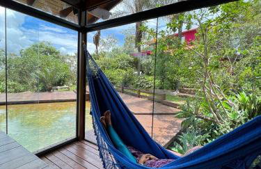 Casa Rosa - Paraíso na Natureza piscina natural, Wi-Fi - 25 minutos do centro - Foto 4