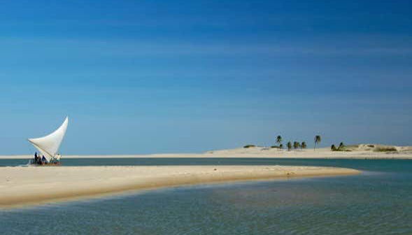 Panorámica de la playa de Águas Belas