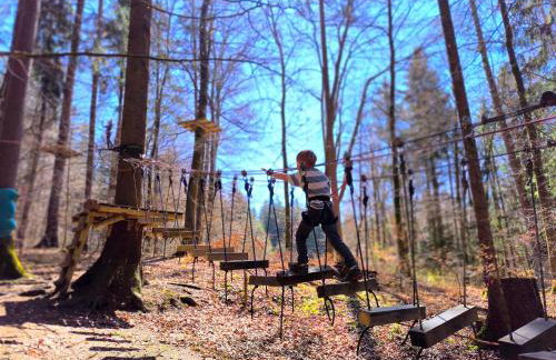 5Sterne Ferienwohnung im Fachwerk mit Bergblick in Alleinlage und großem Garten, Infrarotkabine - Foto 5
