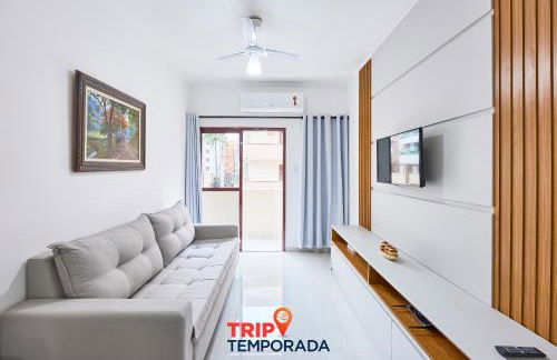 Apartamento espaçoso com ar condicionado e Wi-fi, a 100 metros da praia - Edifício Estoril - Foto 9