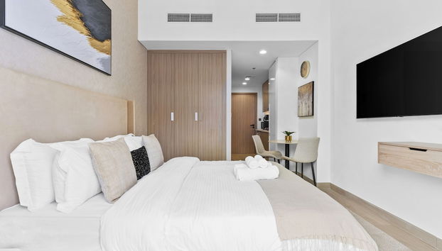 Waves - Azizi Riviera Building 25 Cozy Studio With Balcony - Foto 5, Habitación