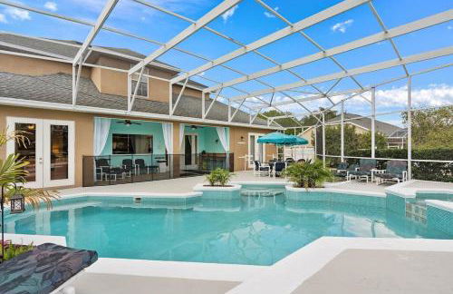 Luxurious 9BR Themed SE Facing Pool Hot Tub Theater Game Room BBQ 2 miles Disney - Foto 33