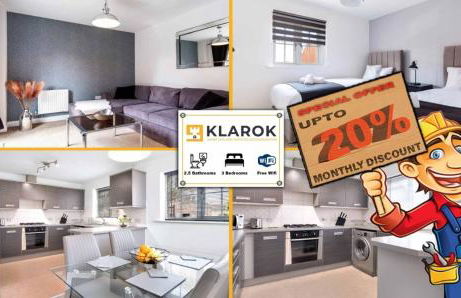 LONG STAYS 30pct OFF - Comfy 3 Bed House near City Centre - PS4 - PARKING By Klarok Short Lets & Serviced Accommodation - Photo 1