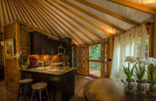 Spring Ridge Luxury Yurt - Creekside Glamping with Private Hot Tub - Foto 9