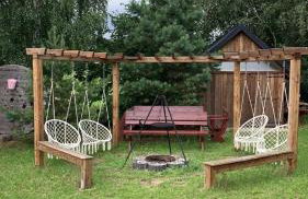 Odpoczywajka domek brzozowy z balią i sauną - Foto 6