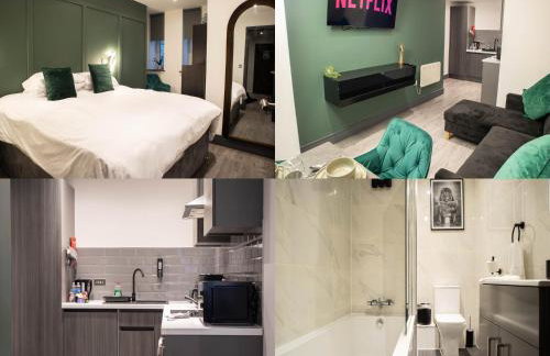 Central Bradford 1 Bed With Super King Bed Workspace WiFi & Netflix - Foto 9