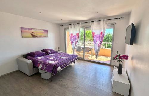 Grand studio climatisé, piscine, plage 5mn, parking gratuit - Foto 17