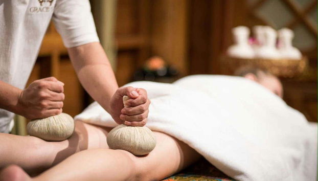 Desfrutando da massagem