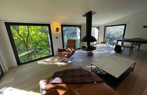 Villa privada y piscina salina y chimenea colgante - Foto 31