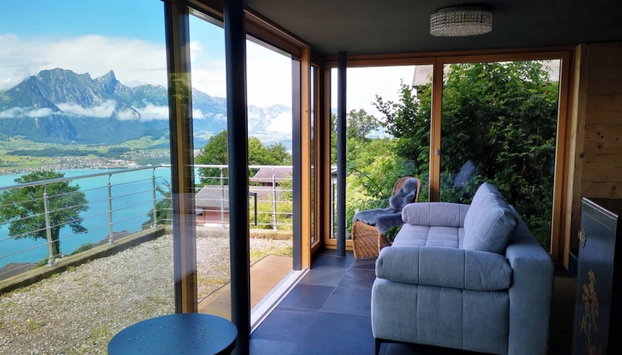 Chalet With Panoramic Views of the Mountains of the Oberland and Lake Thun - Foto 4, Quarto