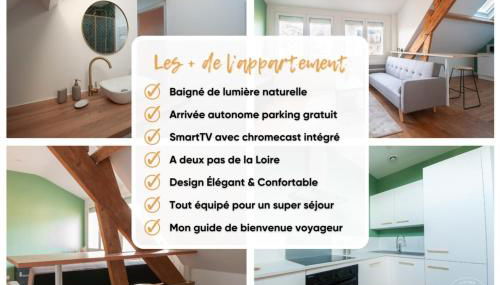 Bright 70m Apartment near City Center & the Loire - Foto 3