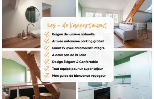 Bright 70m Apartment near City Center & the Loire - Foto 3