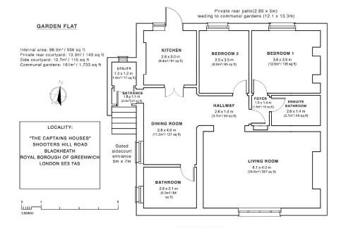 Elegant & spacious parkside 2-bedroom 2-bathroom flat in period building facing Blackheath - parking, great Greenwich location, easy for O2 Arena and City, very near Marathon start line! - Foto 19