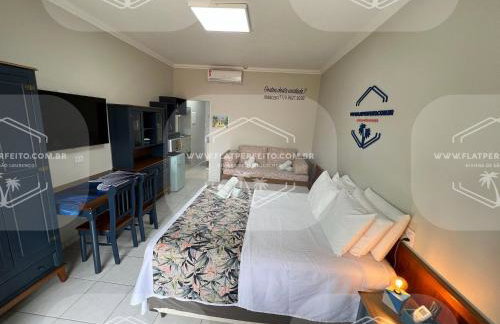 Flat Perfeito Flat Amarilis em Riviera São Lourenço com café da manhã e enxoval completo toalhas praia e piscina com trocas - Foto 15