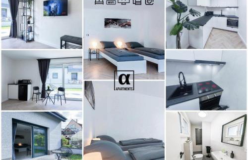 ALFA Stuttgart Doppelzimmer Teeküche Porsche Bosch l Gemeinschaftsbad WIFI SmartTV l Terrasse l Double room with kitchenette and shared bathroom l Terrace BS21A4 - Foto 1
