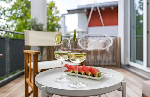 Blueberry Living - Design Loft nahe München - Dachterrasse - S-Bahn - Foto 26