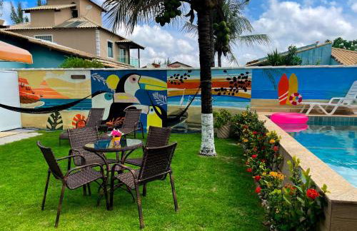 Recantos Pinheiros - Casa inteira, até 15 hóspedes - Piscina privativa, sinuca, ar condicionado e TVs nos 4 quartos - Condomínio Orla 500, lado praia - Unamar, Cabo Frio-RJ - Foto 7