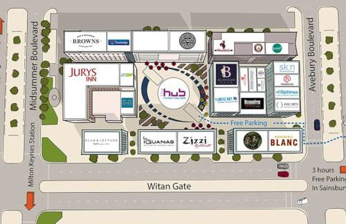 MK CITY CENTRE, THE DIAMOND SUITE, FREE Parking Space, PREMIUM SPACIOUS Apartment with FOOSBALL TABLE - Foto 47