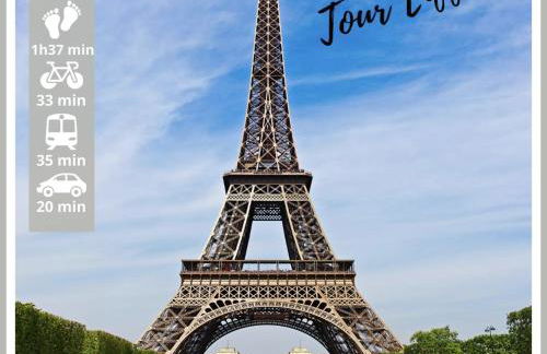 Nice Apartment with amazing view of Paris with private Parking - Foto 38