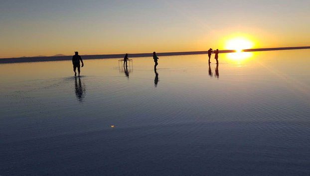 Disfrutando del amanecer