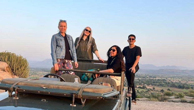 Parada para uma foto