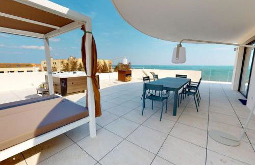 Spendide appartement tout confort, Résidence Archipel T4 en bord de plage, avec grande terrasse aménagée,spa et parking privé - Foto 12