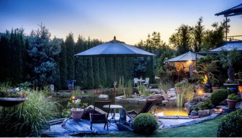 Glückliche Kuh-Villa - Achtsamer Rückzugsort mit Traumgarten, Schwimmteich & Raum zum Sein bis 18 Personen - Allgäu - Foto 5, Garden, Garden view