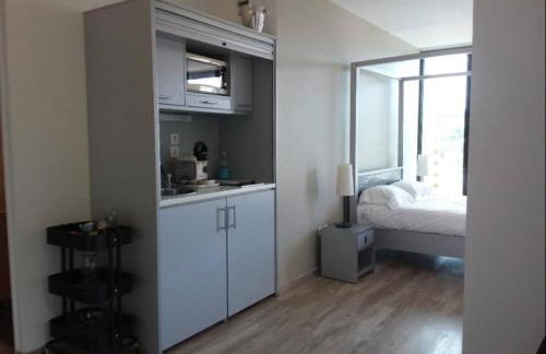 grand studio terrasse de standing, pleine vue village et proche mer - Foto 12