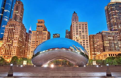 Art Downtown Fulton Market Entire 3 bedroom Home Sleep10 Private Garage Roof EV Tesla - Foto 34