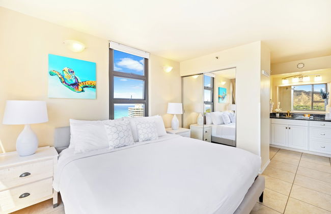 Diamond Head and Ocean views with King Bed and Parking - Foto 11
