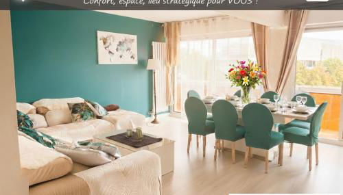 Bel appartement spacieux et lumineux de 100m2 au 3e étage avec ascenseur -A 5mn à pied du parc des expositions congrès de Dijon et ENG et 10mn du centre ville place Parking devant l'immeuble - Foto 5