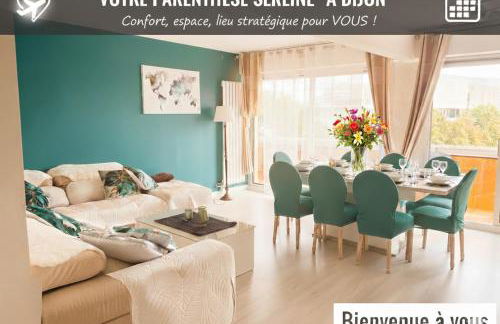 Bel appartement spacieux et lumineux de 100m2 au 3e étage avec ascenseur -A 5mn à pied du parc des expositions congrès de Dijon et ENG et 10mn du centre ville place Parking devant l'immeuble - Foto 5