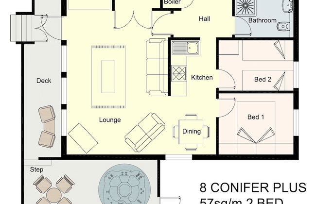 Conifer Lodge 8 With Hot Tub, Newton Stewart - Photo 9