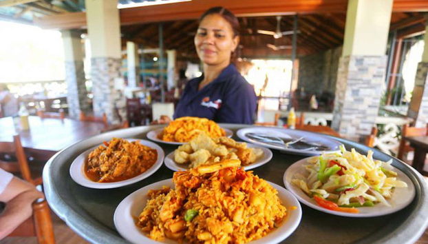 Almoço típico dominicano