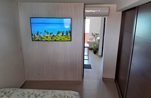 Flat à beira-mar com vista para a praia do meio - Foto 7