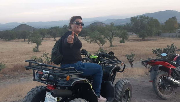 Recorriendo los alrededores de Teotihuacán en quad