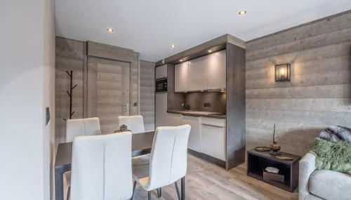 Superbe Appartement au Plateau Rond-Point des Pistes Classé 3 Etoiles et Label Méribel - Foto 3, stove, minibar