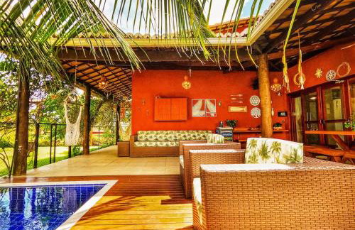 São Miguel do Gostoso RN Casa em Condomínio Piscina Churrasqueira privativas frente ao Mar - Foto 12