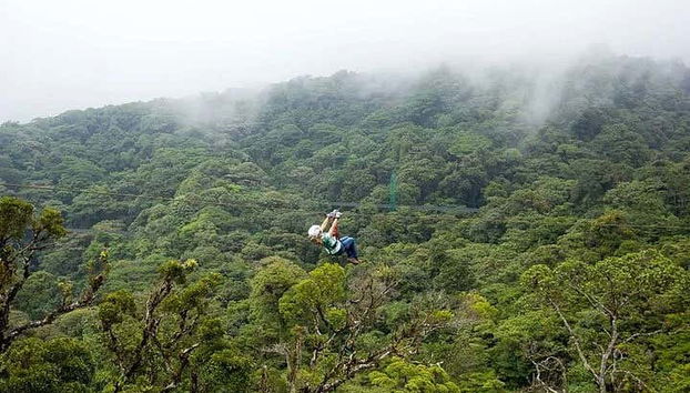 Vous glisserez au dessus d'un paysage naturel luxuriant