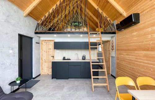 Stodoły Modyń - Domki w Beskidzie Wyspowym - staw kąpielowy, balia, sauna, grota solna - widok na góry - Photo 47