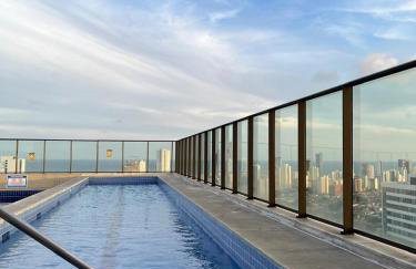 Flat Beach Class Excelsior - Apto Completo para 4 pessoas vista rio e mar - Foto 11