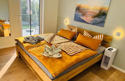 8 Personen Ferienhaus ,,Seegelblick" am Goitzschesee, erste Reihe am Strand mit Sauna, Whirlpool, Kamin, Wallbox & SUP - Foto 8