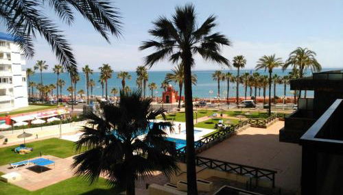1 Paradise of Benalmadena Costa Residencial Aloha Playa VISTAS AL MAR, FRONT BEACH Mini Dúplex - Foto 5, Garden, sunbed, Garden view