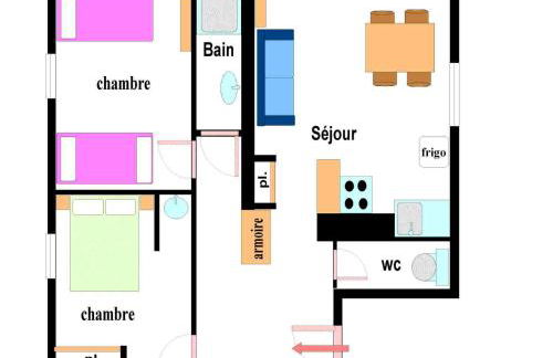 Appartement 5 personnes Val Cenis, 2 ch, draps fournis - FR-1-508-253 - Foto 6