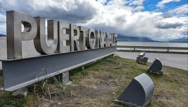 Letrero de Puerto Natales