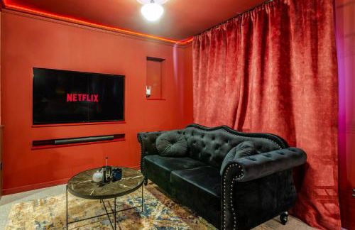 Love room avec Spa privatif "la Courtisane" - Sofa Tantra, terasse, salon d'hiver sous dôme transparent chauffé - love-room-alsace-67 - Foto 15