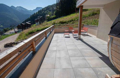 Dans résidence neuve LE SNOW ROC sur les pistes, grand studio cosy 5 pers avec terrasse panoramique, SAUNA, WIFI - Foto 15