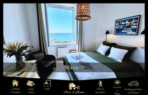 Macasa, vue mer, cosy, parking privé, GR34 2 personnes - Foto 1