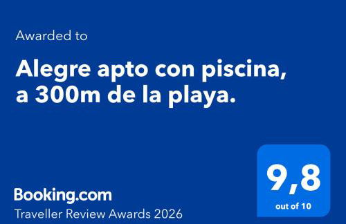 Alegre apto con piscina, a 300m de la playa. - Foto 2