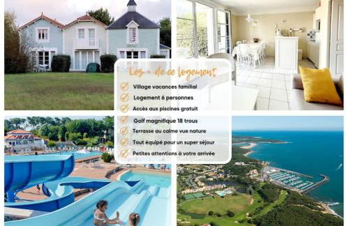 "MOULIN VERT RIVAGE" Maison, 6 personnes, au coeur du golf, village vacances, accès piscines gratuit - Foto 2